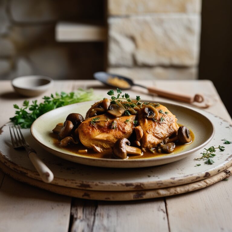 Creamy Garlic Mushroom Chicken Recipe