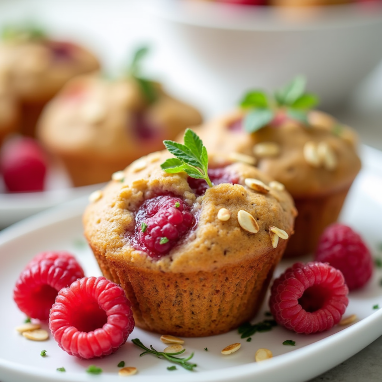 Raspberry-Oatmeal Muffins