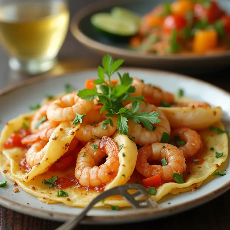 Cajun Shrimp Crepes