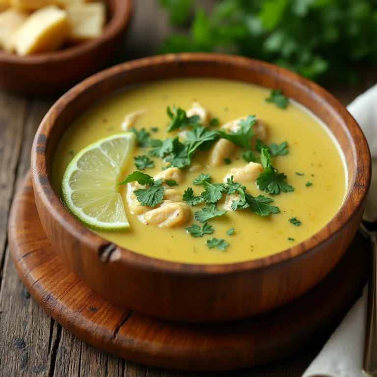 Cilantro Chicken Soup with Lime