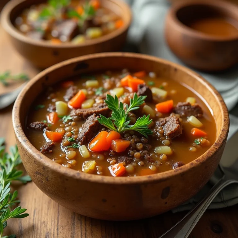 Pioneer Beef Barley Soup: A Hearty and Nourishing Classic